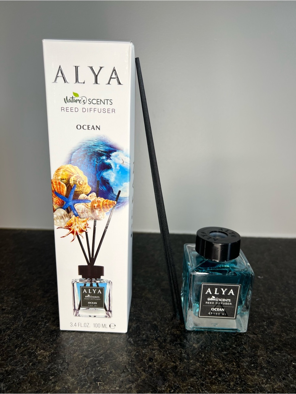 Alya Nature’s Scents Reed Diffuser (Ocean) 3.4 Fl Oz - BRAND NEW IN BOX